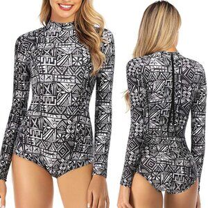 AXESEA Rashguard UPF 50+ Long Sleeve Swim Shirt One Piece Swimsuit 47222